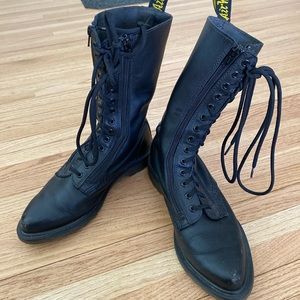 Pointed-toe Doc Martens. The Real Deal with a feminine touch. Rawr.